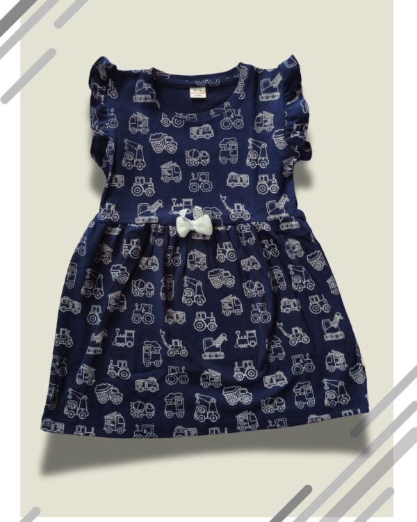 Girls frock (truck - blue)