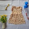 Girls frock (woodland dears - peach)