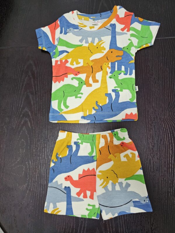 Co-ord short set (Waffer cloth - dino park)