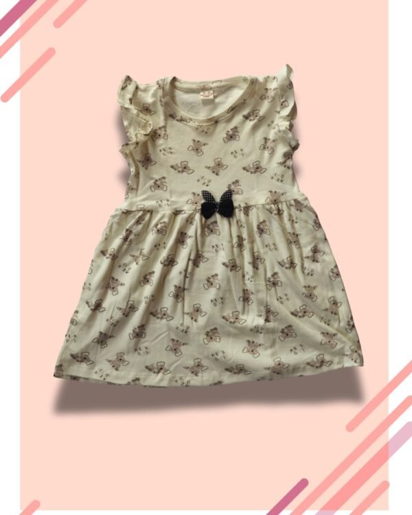 Girls frock (1) Girls frock (Teddy bear - Beige)