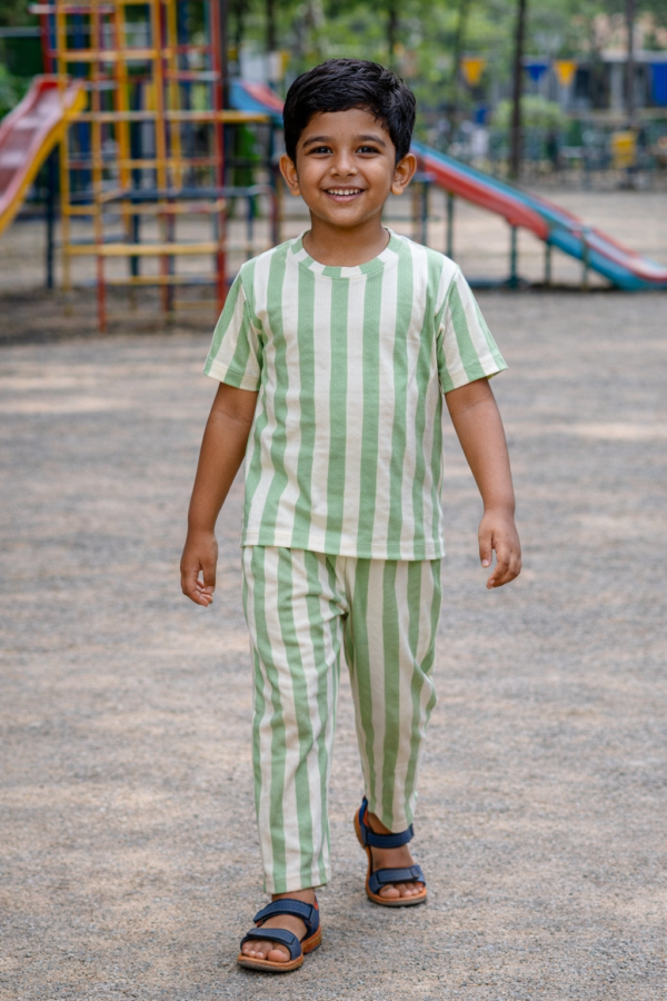 Copilot_20260706_234158 Mint Stripes Co‑ord Set – Breezy Comfort Edition