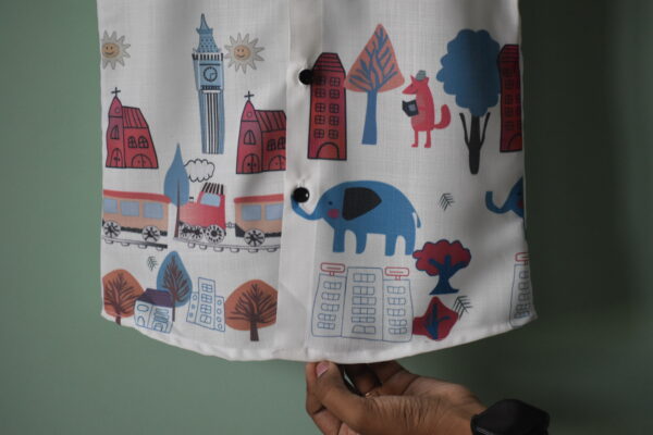 Boys' London Cityscape & Animal Print Cotton Casual Shirt