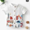Boys' London Cityscape & Animal Print Cotton Casual Shirt