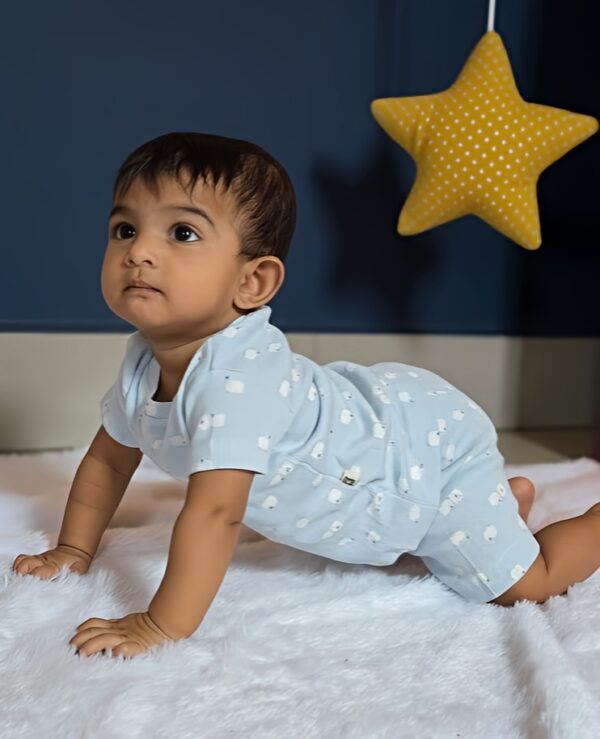 Co-ord short set (Waffer cloth - white sheep)