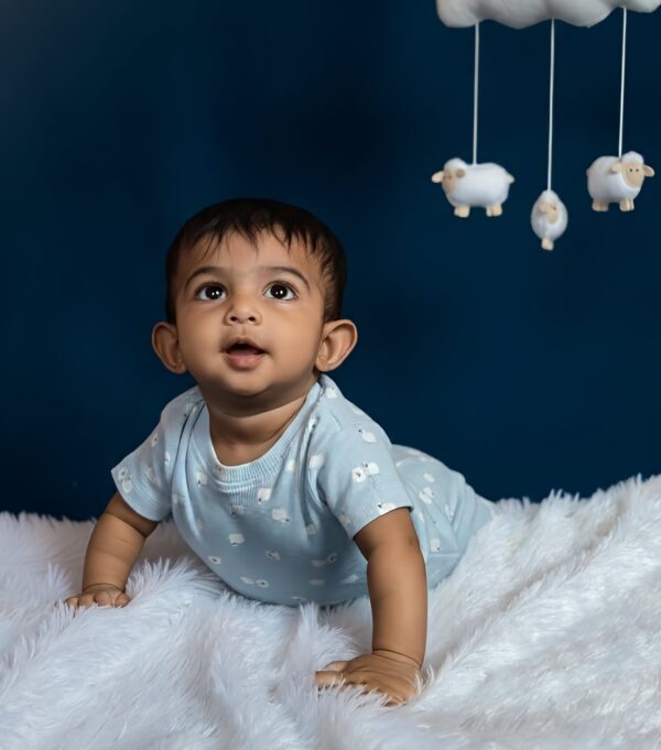 Co-ord short set (Waffer cloth - white sheep)