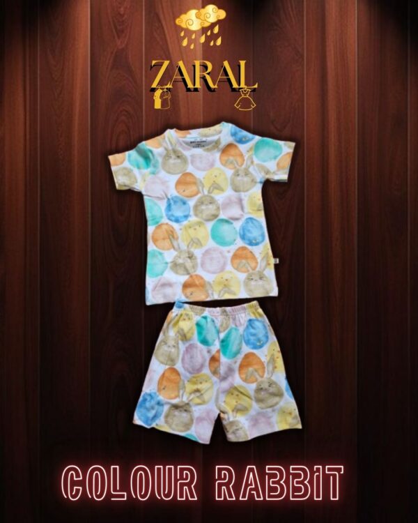 Co-ord short set (Colour rabbit)