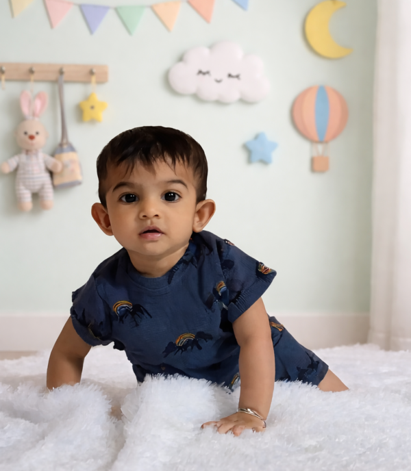 Co-ord short set (Waffer cloth - Mountain sunrise)