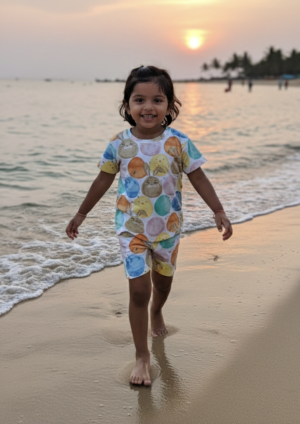 Co-ord short set (Colour rabbit)