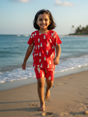 Co-ord short set (Snow man)