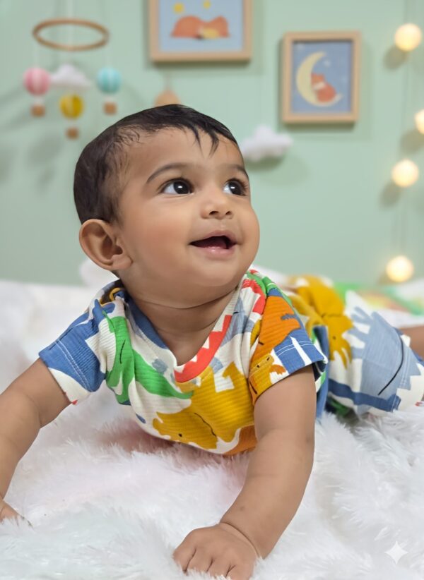 Co-ord short set (Waffer cloth - dino park)