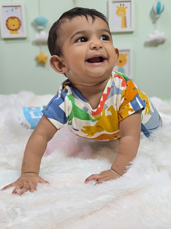 Co-ord short set (Waffer cloth - dino park)