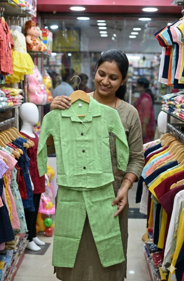 Co-ord Shirt set (Light Green shirt and Pant)