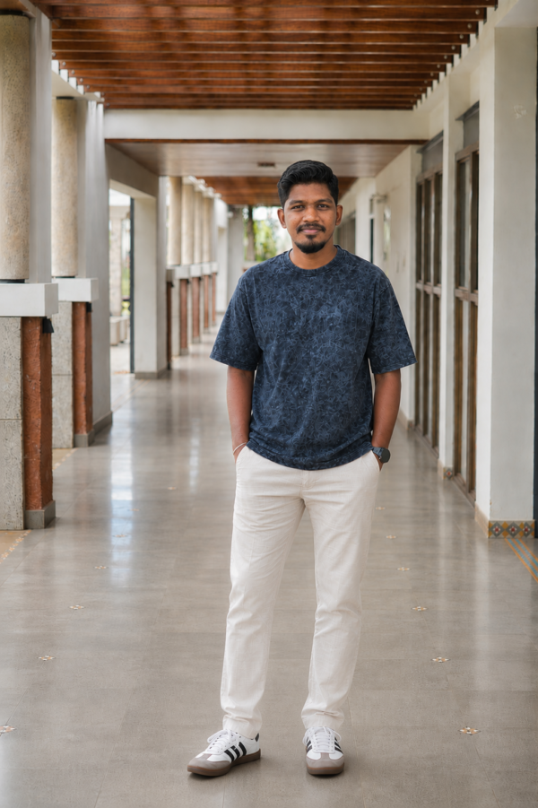 Vasanth_zaral_2 Acid wash black (over sized drop shoulder)