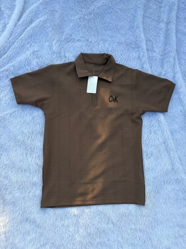 C&K Brown Jacquard T-shirt
