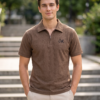 C&K Brown Jacquard T-shirt