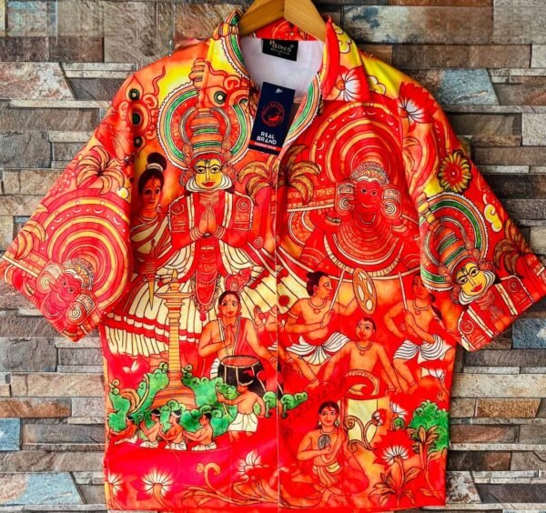 Kerala Heritage Mural Print Shirt – Onam Special